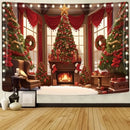 Christmas Day Party Background Cloth Tree Wall Tapestry for Home & Outdoor Photography by Ljojo