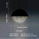 LED Crystal Half Round Raindrops Pendant Light Chandelier for Bedroom by Ljojo
