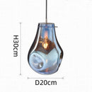 Modern Colorful Glass Chandelier LED Pendant Light for Dining Room Ljojo