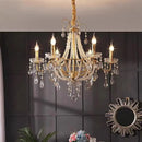 European Living Room Gold Crystal Chandelier Luxury Pearl Pendant Lights by Ljojo