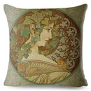 Beige Art Nouveau Gallery Cushion Cover for Home Decor - Ljojo