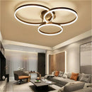 Ljojo Nordic Multi-Ring Metal LED Ceiling Lights for Grand Home Decor & Office Chandeliers