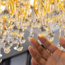 Ljojo Luxury Crystal Ceiling Chandelier for Modern Living Dining Bedroom Home Decor