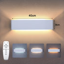 Ljojo 16W Remote Control Dimming LED Wall Light Modern Indoor Wall Lamp
