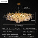 Modern Luxury Gold Chrome K9 Crystal Chandeliers for Home Villa Living Room Bedroom Lighting by Ljojo