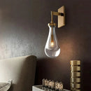Ljojo Waterdrop Glass Wall Sconce - Modern Copper Wall Light for a Stylish Home