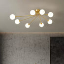 Nordic Glass Led Ceiling Light Modern Gold Magic Bean Bedroom Lamp by Ljojo