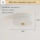 Nordic Style Milky White Glass Ceiling Lamp for Living Room by Ljojo