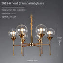 Nordic Glass Ball LED Pendant Light Chandelier - Ljojo Luminaires for Home Decor