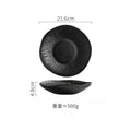 Ljojo Matte Striped Ceramic Deep Plate Set - Creative Tableware for Restaurants