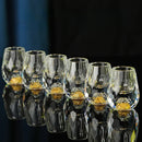 Ljojo Light Luxury Gold Foil Crystal Baijiu Cup Set Glass Wine Dispenser Home Set