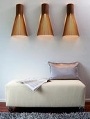 Solid Wood Tatami Wall Lamp Creative Indoor Sconce Light E27 Bulb by Ljojo