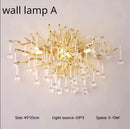 Gold Crystal Chandelier Modern Luxury for Dining Living Room - Ljojo