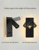 Ljojo LED Wall Sconce - Adjustable Brightness & Dual Switch - Modern Ambient Lighting