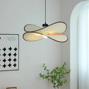 French Style Wabi Sabi Art Chandelier Fabric Potato Chip Lamp for Bedroom Living Room Ljojo