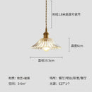 Ljojo Retro Restaurant Pendant Light Chandelier LED Lamp Glass Flower for Bedroom Living Room Hallway