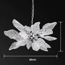 French Flower Light Luxury Living Room Platinum Crystal Chandelier by Ljojo - New Beautiful Leaf Chandelier
