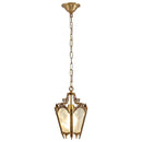 French-Style Retro Copper Glass Chandelier - Small Hanging Lamp by Ljojo