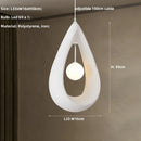 Water Drop Metal LED Hanging Lamp for Home Décor by Ljojo - Exquisite Japanese Design