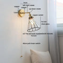 Ljojo LED Wall Light Fixture Kids Room Decor Glass Bedroom Lamp