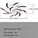 Ljojo Luxury Modern Ceiling Fan Lamp for Living & Dining Room