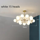 Ljojo Modern Glass Ball LED Ceiling Chandelier Children's Room Pendant Lamp Home Decor