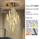 LED Crystal Chandelier: Modern Villa Hanging Light for Hotel Lobby & Staircase - Ljojo
