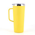 Ljojo 24oz Double Wall Coffee Tumbler with Handle Lid Stainless Steel Insulated Cup