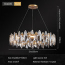 Ljojo Luxury Crystal Chandelier with LED Lighting for Living Room Décor