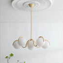 Modern Glass LED Ceiling Chandelier Lamp for Living Room by Ljojo