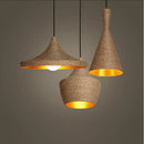 Hemp Rope Pendant Light Modern Nordic Aluminum Lampshade Hanging Lamp by Ljojo
