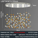 Ljojo LED Glass Ceiling Chandelier for Hotel Lobby Restaurant Art Lighting Fixtures