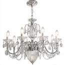 French Chandelier Europe Villa Candle E14 Pendant Light Luxury Chrome for Ljojo
