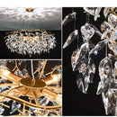 Ljojo Luxury Crystal Chandelier LED Pendant Lamps for Living Room Dining Hall