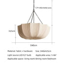 Ljojo Japanese Wicker Ratten Umbrella LED Pendant Light Chandelier for Home Decoration
