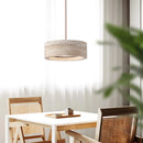Japanese Yellow Travertine Pendant Lamp for Kitchen Island | Unique Natural Stone Lighting by Ljojo