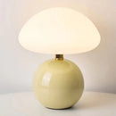 LED Mushroom Small Table Lamp Cream Ceramic Bedroom Atmosphere Light Ljojo