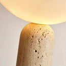 Danish Mushroom Desk Light Travertine Stone Table Lamp for Living Room by Ljojo
