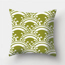 Army Green Geometric Printed Pillowcase by Ljojo for Living Room and Bedroom Decor