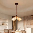 Japanese Wabi-Sabi LED Pendant Light by Ljojo: Resin Chandelier Lamp for Home Decor