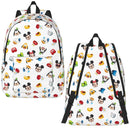 Ljojo Mickey Mouse Canvas Backpack: Large Capacity School Bag for Kids
