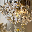 French Pastoral Antique Petal Luxury Glass Chandelier for Home - Retro Living Room Light by Ljojo