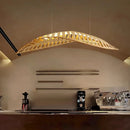 Nordic Wood Fish Bone Pendant Light for Living Room - Ljojo
