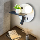 Ljojo LED Reading Wall Light with USB Charging, Wireless Sconce & Phone Switch.