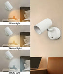 Ljojo LED Remote Charge Wall Lamp 3-Color Bedroom Living Room Lighting