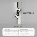 LED Wall Lamp Black 60/80/100cm Indoor Decoration For Bedroom Living Room Sofa - Ljojo