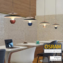 Ljojo LED Pendant Light: Colourful Ceiling Chandelier for Kitchen, Dining Room, Bedroom