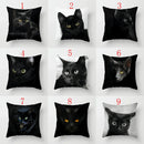 Ljojo  Black Cat Pillowcase  Decorative Square Cushion Cover 45*45cm