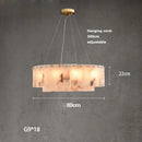 New Marble Pattern LED Chandelier Modern Suspension Lighting for Living Room by Ljojo