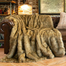 Ljojo Luxury Faux Fur Throw Blanket King Size Plaid Throws Soft & Fluffy